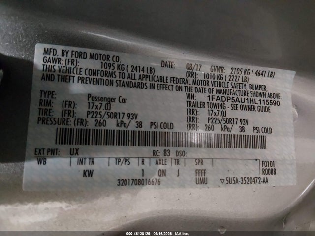 Ford C-max Hybrid Se 2017 1FADP5AU1HL115590 Image 9