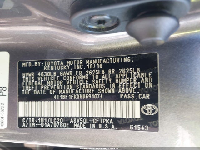 Aukcja sprzedaży 2017 Toyota Camry Xse, vin: 4T1BF1FKXHU691074, numer aukcji: 46128431