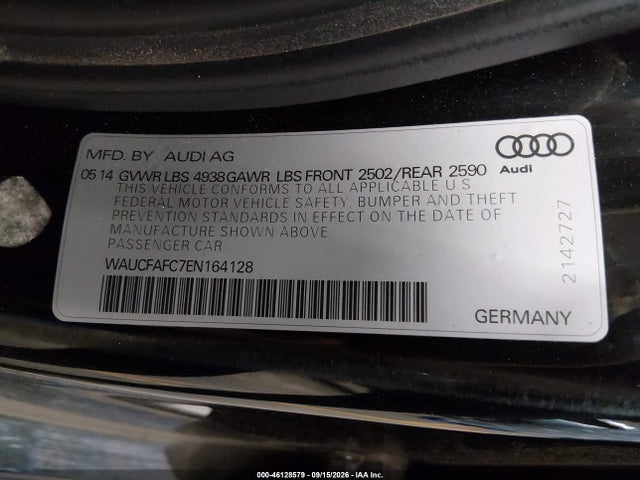 Aukcja sprzedaży 2014 Audi A6 2.0t Premium, vin: WAUCFAFC7EN164128, numer aukcji: 46128579