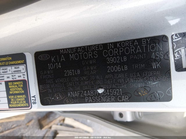 Продаж на аукціоні авто 2015 Kia Forte Ex, vin: KNAFZ4A87F5345921, номер лоту: 46128649