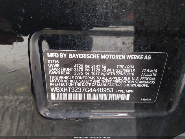 Aukcja sprzedaży 2016 Bmw X1 Xdrive28i, vin: WBXHT3Z37G4A48953, numer aukcji: 46128844