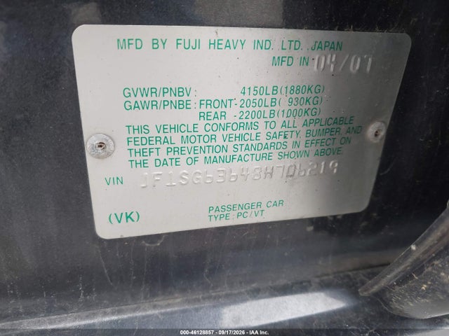 Продажа на аукционе авто 2008 Subaru Forester 2.5x, vin: JF1SG63648H706219, номер лота: 46128857