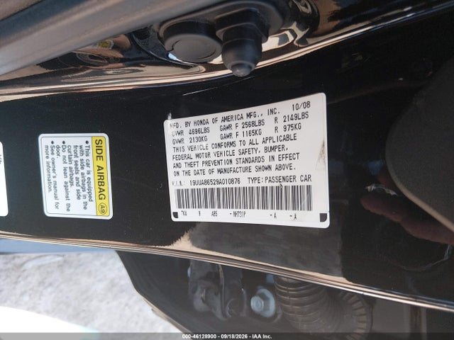 Продаж на аукціоні авто 2009 Acura Tl 3.5, vin: 19UUA86529A010876, номер лоту: 46128900