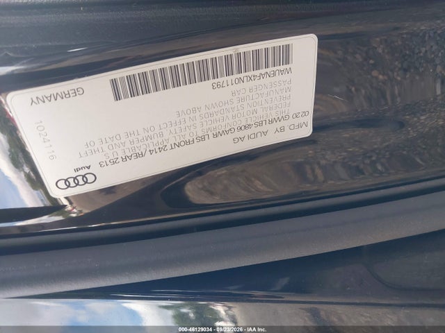 2020 Audi A4 Premium Plus 45 Tfsi Quattro S Tronic მანქანა იყიდება აუქციონზე, vin: WAUENAF4XLN011793, აუქციონის ნომერი: 46129034