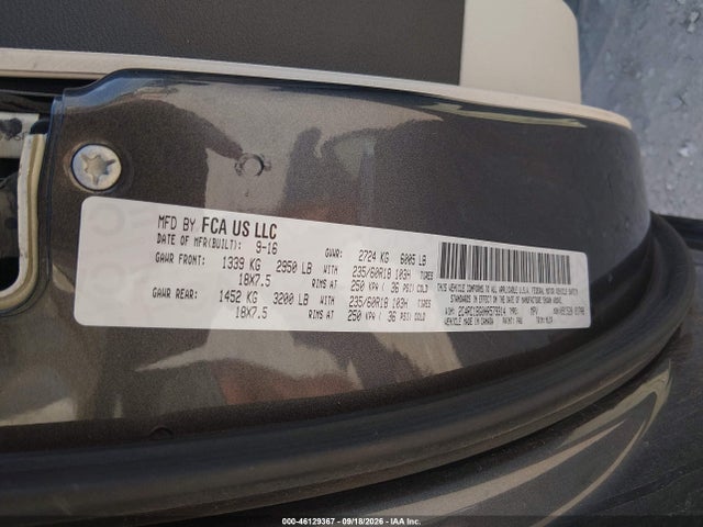 Aukcja sprzedaży 2017 Chrysler Pacifica Touring-l, vin: 2C4RC1BG0HR579314, numer aukcji: 46129367