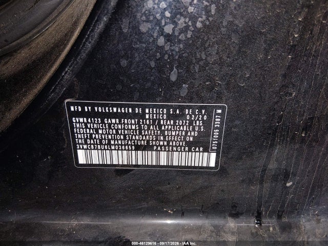 3VWCB7BU6LM036659 Volkswagen Jetta 1.4t R-line/1.4t S/1.4t Se