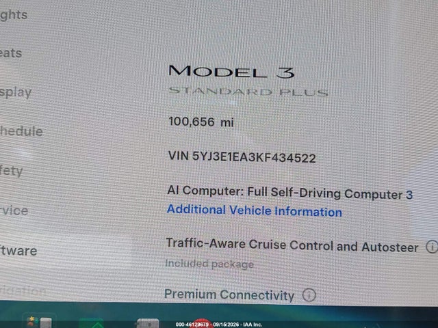 Tesla Model 3 Long Range/mid Range/standard Range/standard Range Plus 2019 5YJ3E1EA3KF434522 Image 15