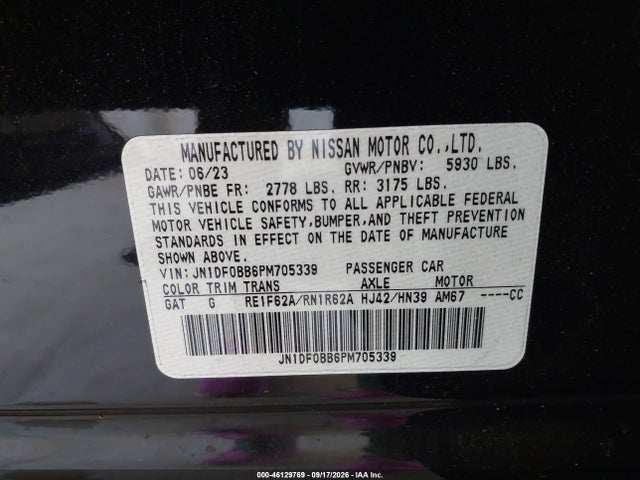 2023 Nissan Ariya Evolve+ მანქანა იყიდება აუქციონზე, vin: JN1DF0BB6PM705339, აუქციონის ნომერი: 46129769
