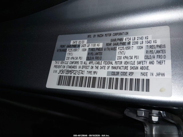 JM3KFBBM6P0218741 Mazda Cx-5 2.5 S Select