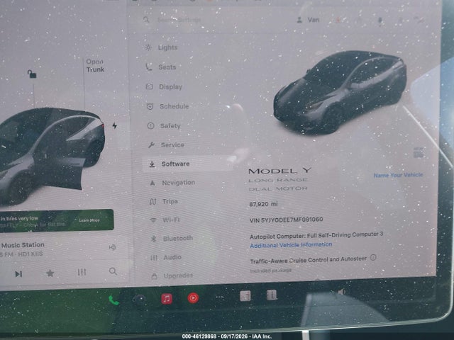 Продаж на аукціоні авто 2021 Tesla Model Y Long Range Dual Motor All-wheel Drive, vin: 5YJYGDEE7MF091060, номер лоту: 46129868