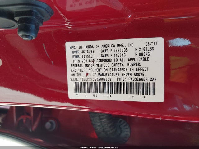 Aukcja sprzedaży 2018 Acura Tlx Tech Pkg, vin: 19UUB2F55JA002639, numer aukcji: 46129883