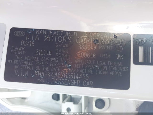 KIA FORTE LX 2016 KNAFK4A67G5614455 Image 9