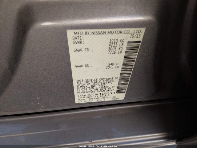 1N4AL3AP0FN916753 Nissan Altima 2.5 S