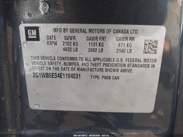 2G1WB5E34E1184531 Chevrolet Impala Limited Lt