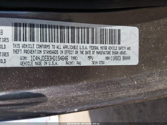 Jeep Compass Latitude 4x4 2017 1C4NJDEB3HD154646 Image 9