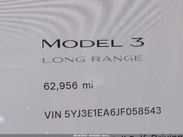 Tesla Model 3 Long Range/mid Range 2018 5YJ3E1EA6JF058543 Image 7