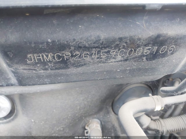 46130181 :رقم المزاد ، JHMCP26459C005106 vin ، 2009 Honda Accord 2.4 Lx-p مزاد بيع