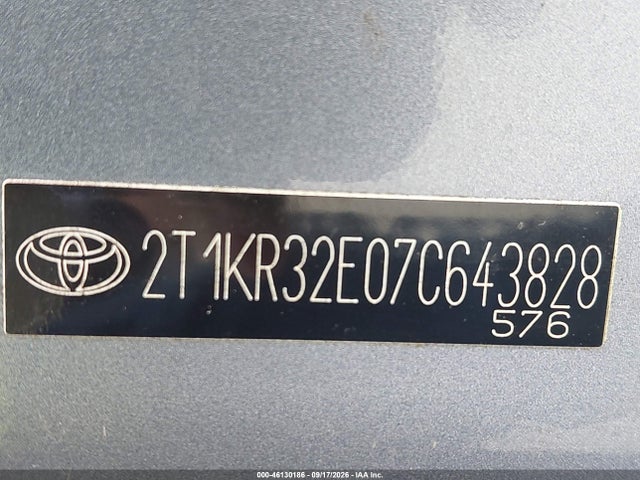 Aukcja sprzedaży 2007 Toyota Matrix, vin: 2T1KR32E07C643828, numer aukcji: 46130186