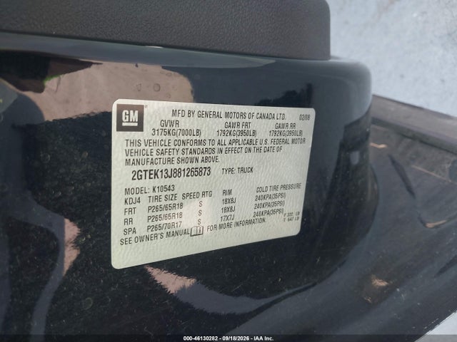 Продаж на аукціоні авто 2008 Gmc Sierra 1500 Slt, vin: 2GTEK13J881265873, номер лоту: 46130282