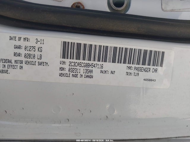 Aukcja sprzedaży 2011 Chrysler 300 Limited, vin: 2C3CA5CG8BH547116, numer aukcji: 46130314