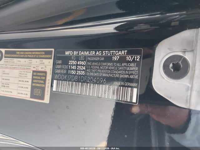Aukcja sprzedaży 2013 Mercedes-benz E 550, vin: WDDKJ7DB1DF204096, numer aukcji: 46130339
