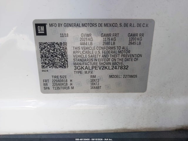 GMC Terrain Slt 2019 3GKALPEV2KL247832 Image 9