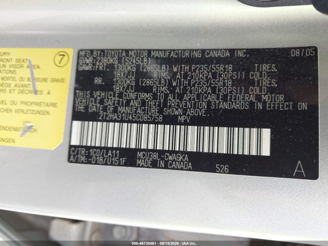 Aukcja sprzedaży 2005 Lexus Rx 330, vin: 2T2HA31U45C085758, numer aukcji: 46130461