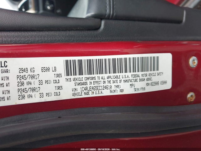 Продажа на аукционе авто 2014 Jeep Grand Cherokee Laredo, vin: 1C4RJEAG5EC124610, номер лота: 46130695