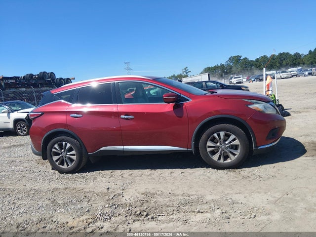 2015 Nissan Murano Sl მანქანა იყიდება აუქციონზე, vin: 5N1AZ2MG5FN239936, აუქციონის ნომერი: 46130796