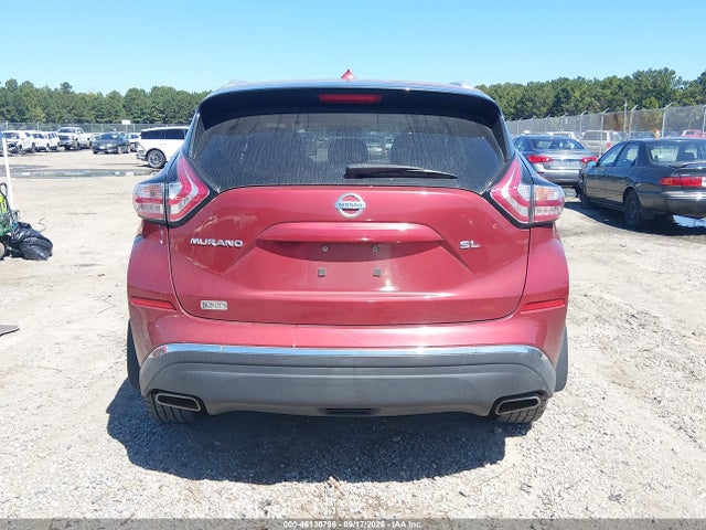 2015 Nissan Murano Sl მანქანა იყიდება აუქციონზე, vin: 5N1AZ2MG5FN239936, აუქციონის ნომერი: 46130796