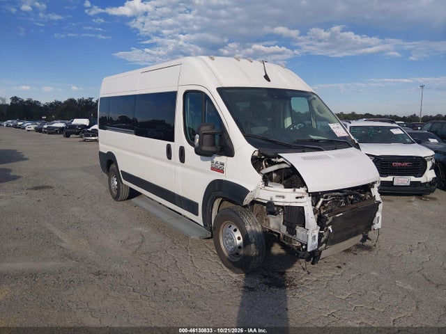 2022 Ram Promaster 2500 Window Van High Roof 159 Wb მანქანა იყიდება აუქციონზე, vin: 3C6LRVPG6NE110043, აუქციონის ნომერი: 46130833