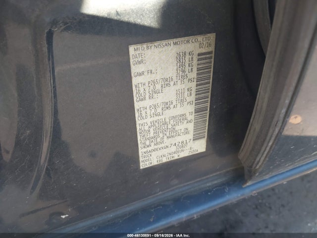 Aukcja sprzedaży 2016 Nissan Frontier Sv, vin: 1N6AD0EVXGN742817, numer aukcji: 46130891