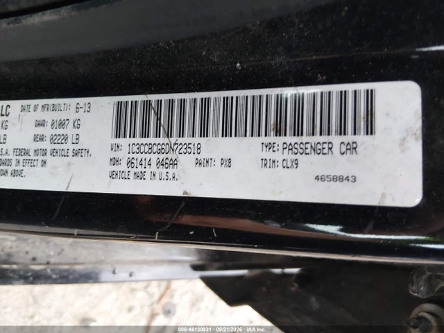 46130931 :رقم المزاد ، 1C3CCBCG6DN723518 vin ، 2013 Chrysler 200 Limited مزاد بيع