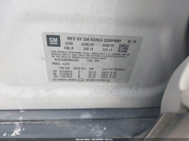 Aukcja sprzedaży 2019 Buick Encore Fwd Preferred, vin: KL4CJASB2KB933463, numer aukcji: 46130942