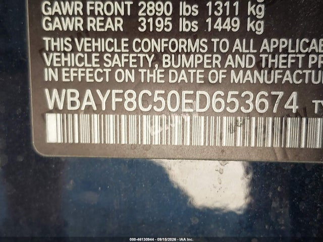 Продаж на аукціоні авто 2014 Bmw Alpina B7 Xdrive, vin: WBAYF8C50ED653674, номер лоту: 46130944
