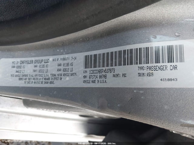 Продаж на аукціоні авто 2015 Chrysler 200 Limited, vin: 1C3CCCAB5FN537873, номер лоту: 46131119
