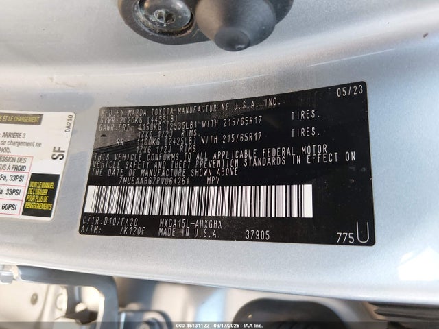 2023 Toyota Corolla Cross Le მანქანა იყიდება აუქციონზე, vin: 7MUBAABG7PV064264, აუქციონის ნომერი: 46131122