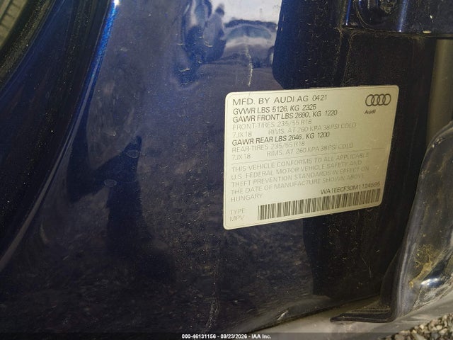 Продажа на аукционе авто 2021 Audi Q3 Premium Plus 45 Tfsi S Line Quattro Tiptronic, vin: WA1EECF30M1124595, номер лота: 46131156