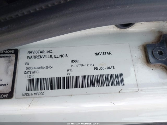 Продажа на аукционе авто 2011 International Prostar, vin: 3HSDHSJR9BN426404, номер лота: 46131220