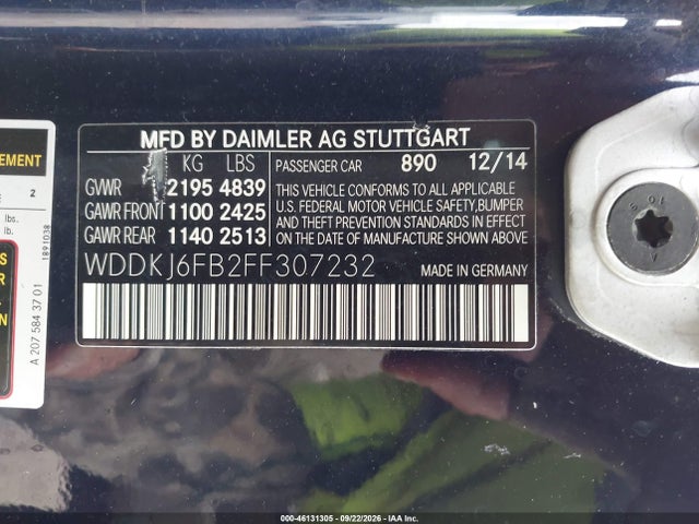 Aukcja sprzedaży 2015 Mercedes-benz E 400, vin: WDDKJ6FB2FF307232, numer aukcji: 46131305