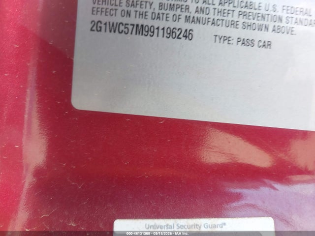 Продаж на аукціоні авто 2009 Chevrolet Impala Lt, vin: 2G1WC57M991196246, номер лоту: 46131368
