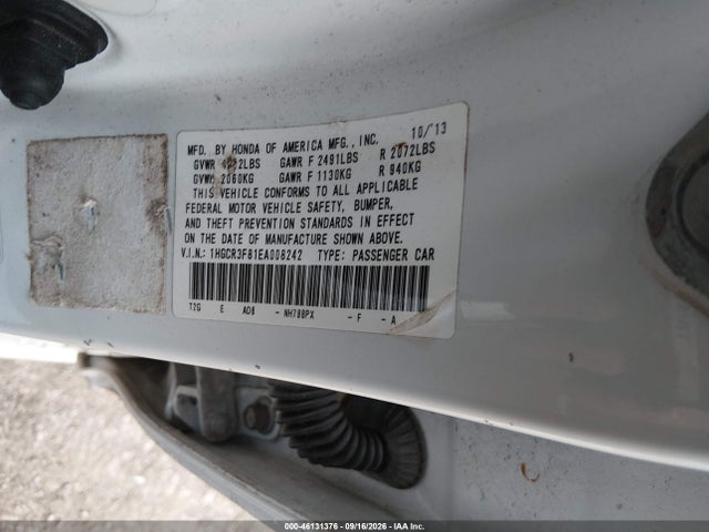 2014 Honda Accord Ex-l V-6 მანქანა იყიდება აუქციონზე, vin: 1HGCR3F81EA008242, აუქციონის ნომერი: 46131376