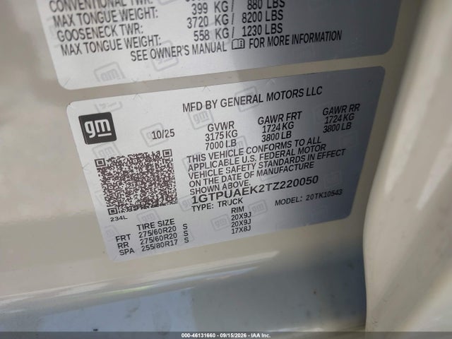 GMC SIERRA 1500 2026 1GTPUAEK2TZ220050 Image 9
