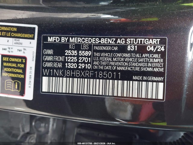 W1NKJ8HBXRF185011 Mercedes-Benz Amg Glc 43 Coupe 4matic