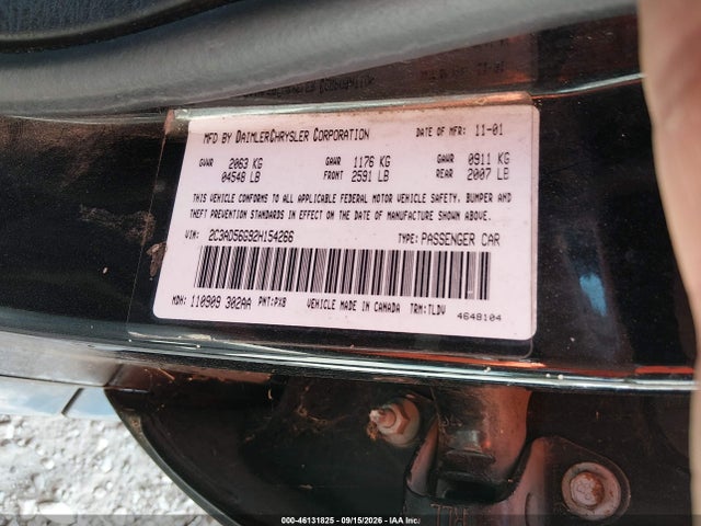 Продаж на аукціоні авто 2002 Chrysler Concorde Limited, vin: 2C3AD56G92H154266, номер лоту: 46131825
