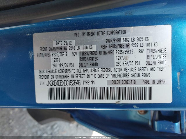 46131931 :رقم المزاد ، JM3KE4DEXD0152646 vin ، 2013 Mazda Cx-5 Grand Touring مزاد بيع