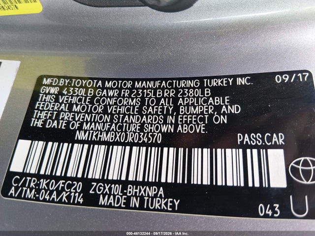 NMTKHMBX0JR034570 Toyota C-HR XLE