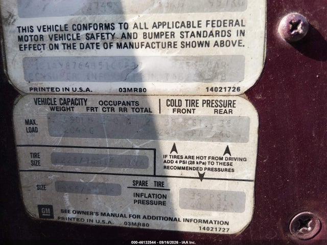 1981 Chevrolet Corvette მანქანა იყიდება აუქციონზე, vin: 1G1AY8764B5101837, აუქციონის ნომერი: 46132544