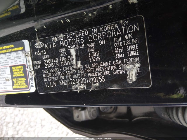Aukcja sprzedaży 2013 Kia Soul +, vin: KNDJT2A62D7619755, numer aukcji: 46132567