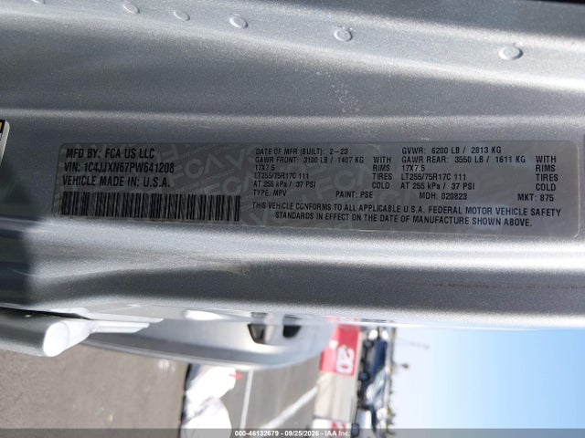 46132679 :رقم المزاد ، 1C4JJXN67PW641208 vin ، 2023 Jeep Wrangler 4xe 4x4 مزاد بيع